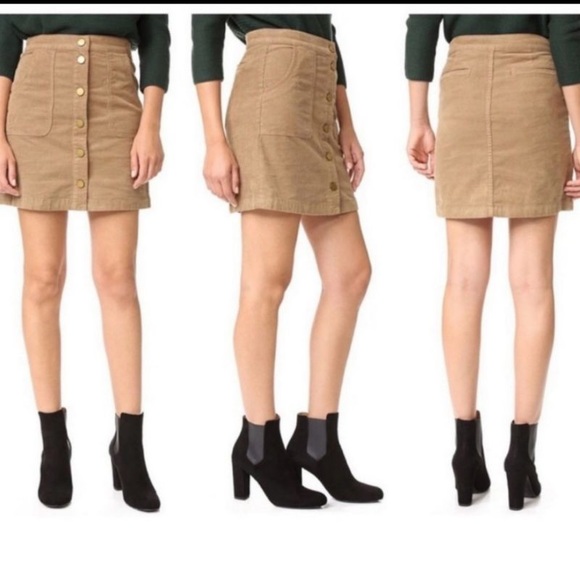 TORY BURCH Lucitano Corduroy Skirt in Beach Wood - Picture 4 of 11